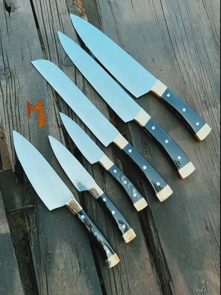 Professional Chef Knife Set with Leather Case - Wine Drop Cookery LLC