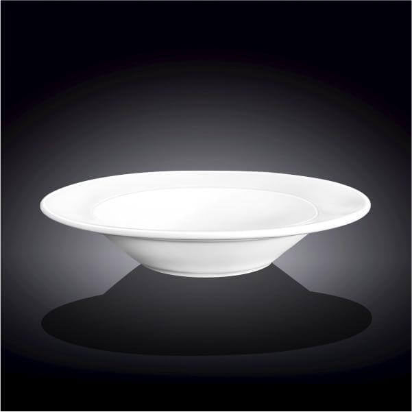 Professional Rolled Rim White Deep Plate - Wine Drop Cookery LLC