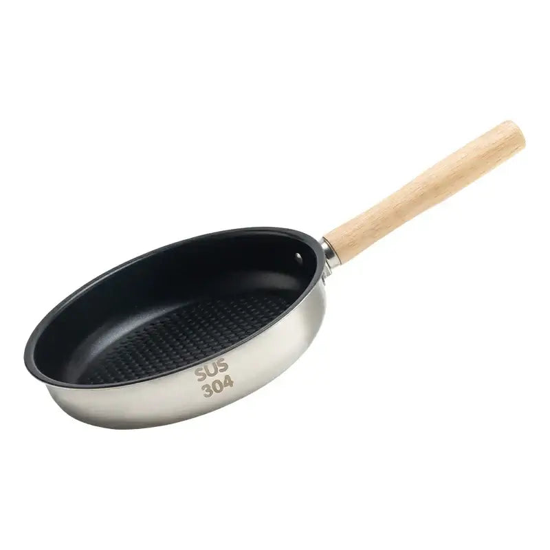 Non-Stick Stainless Steel Frying Pan with Detachable Handle - Wine Drop Cookery