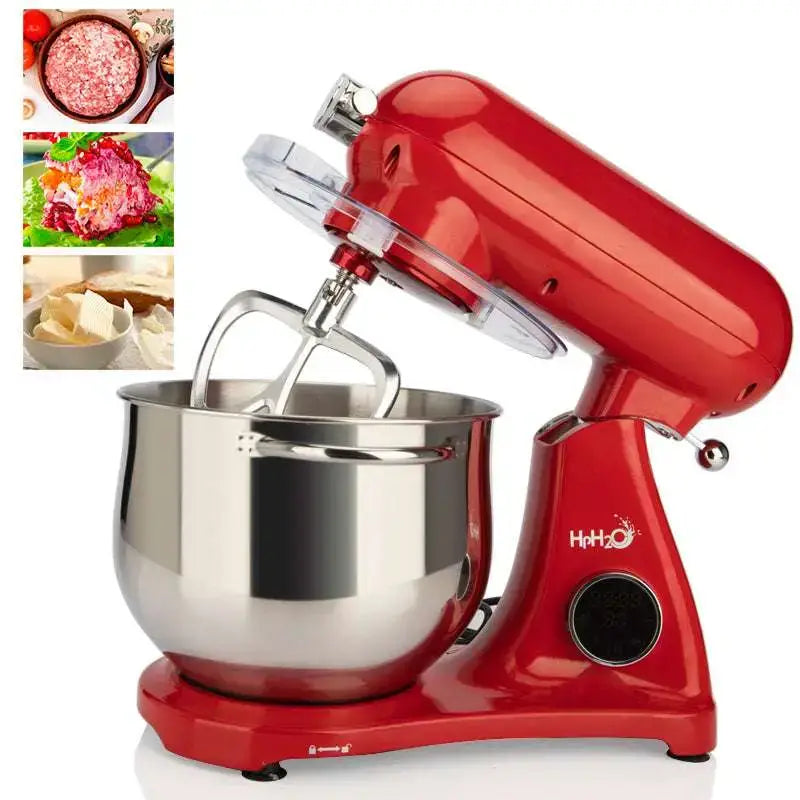 Red Fully Automatic Home Cook Machine Stand Mixer - Wine Drop Cookery