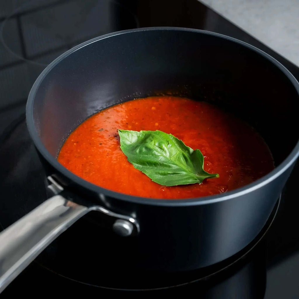 Ceramic Nonstick Saucepan with Lid, 2-Qt