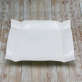 Set of 3 White Square Platters - Wine Drop Cookery LLC