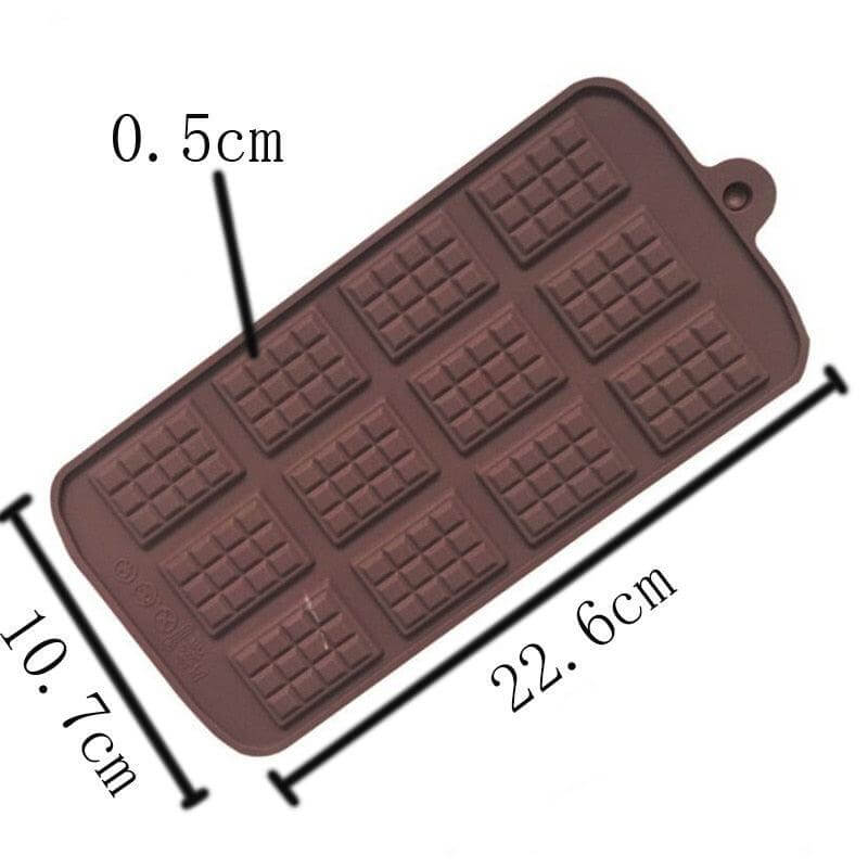Silicone Break-Apart Chocolate Bar Mold Square - Wine Drop Cookery LLC