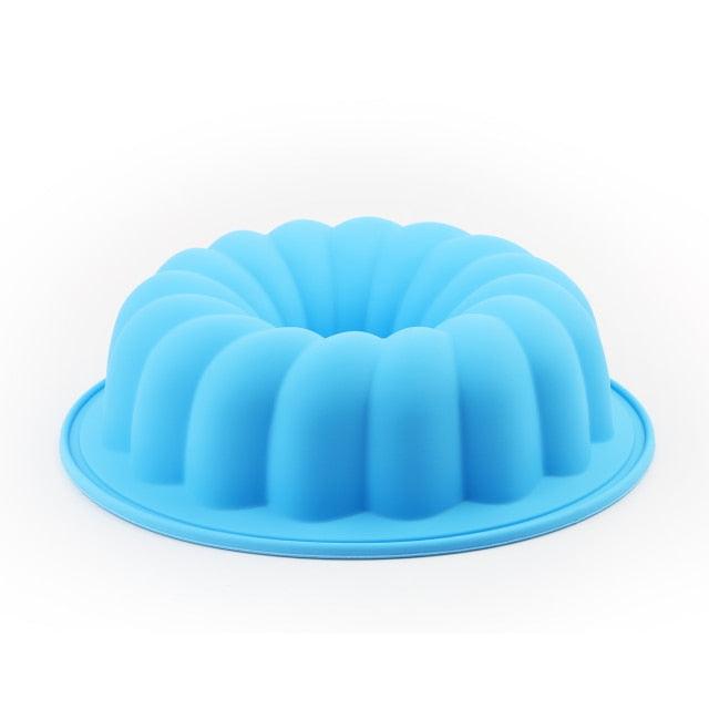 Large silicone fluted tube cake pan