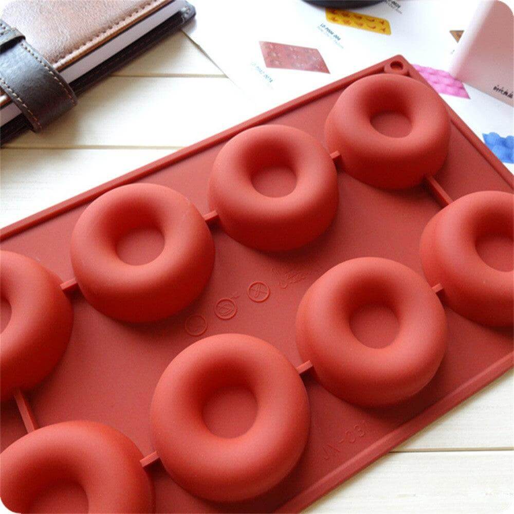 Silicone Donut Pan 8 Cavity Mold - Wine Drop Cookery LLC