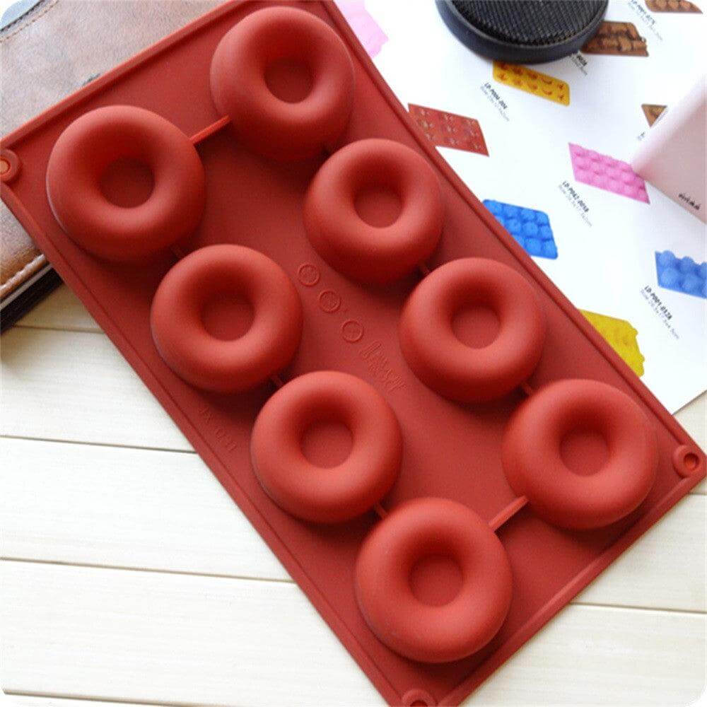 Silicone Donut Pan 8 Cavity Mold - Wine Drop Cookery LLC