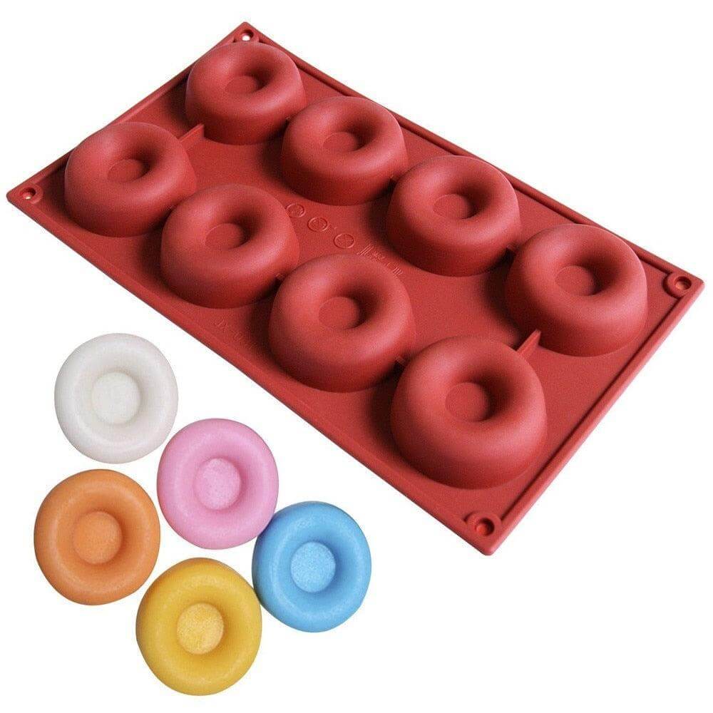 Silicone Donut Pan 8 Cavity Mold - Wine Drop Cookery LLC