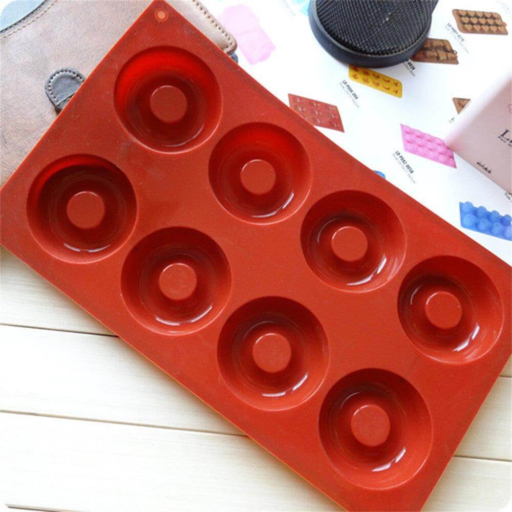 Silicone Donut Pan 8 Cavity Mold - Wine Drop Cookery LLC