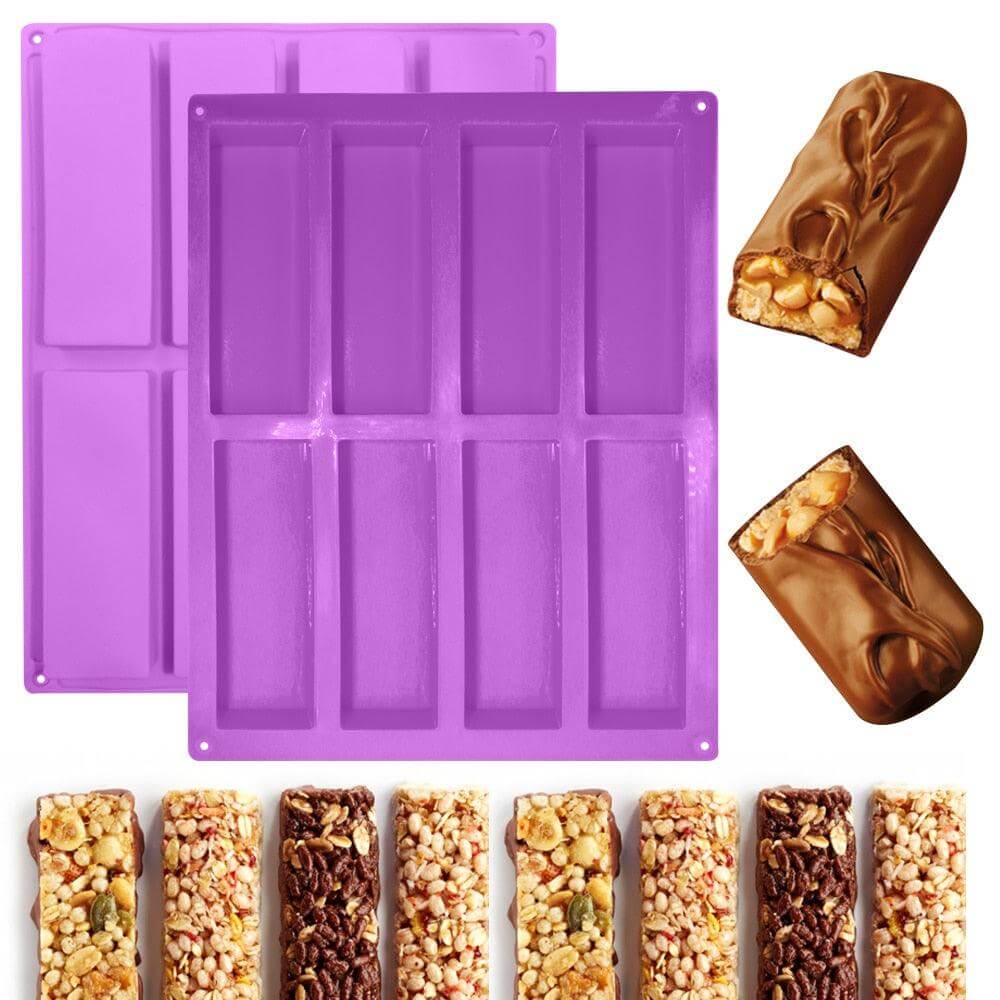 Silicone Energy Bar Mold 8 Cavity Rectangular - Wine Drop Cookery LLC