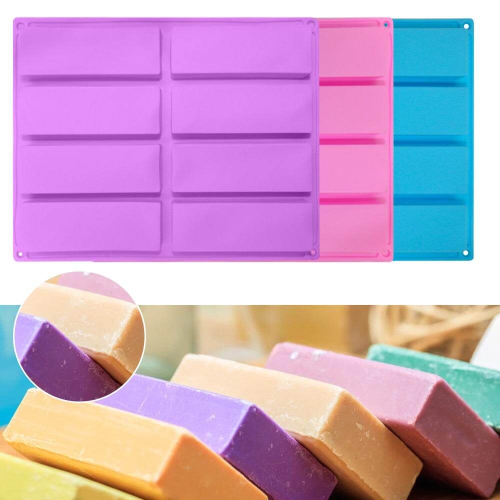Silicone Energy Bar Mold 8 Cavity Rectangular - Wine Drop Cookery LLC