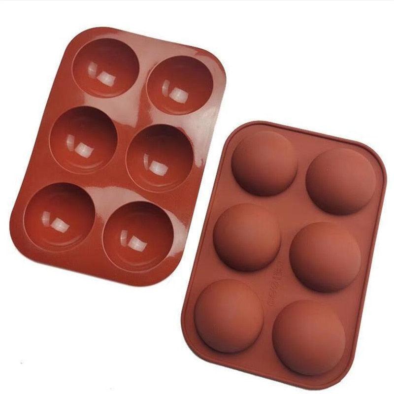 Silicone Half-Sphere Mold 6 Cavity - Wine Drop Cookery LLC