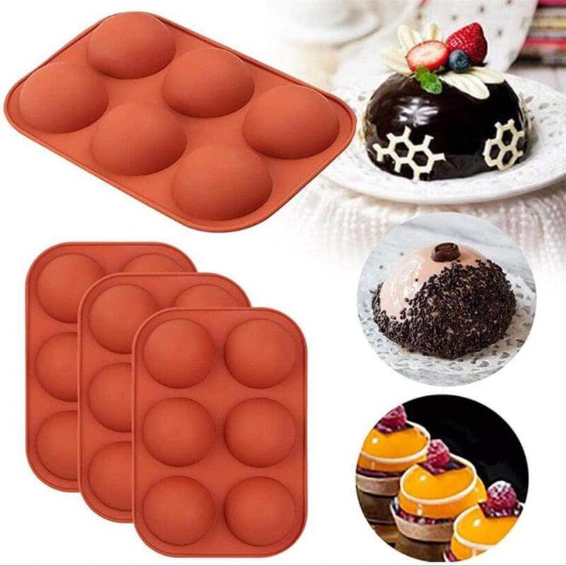 Silicone Half-Sphere Mold 6 Cavity - Wine Drop Cookery LLC