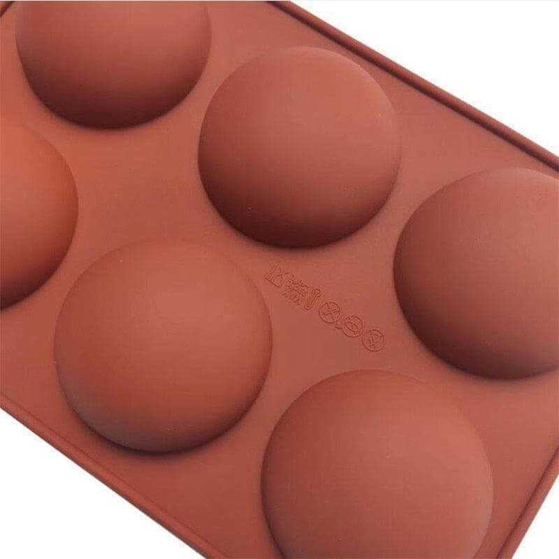Silicone Half-Sphere Mold 6 Cavity - Wine Drop Cookery LLC
