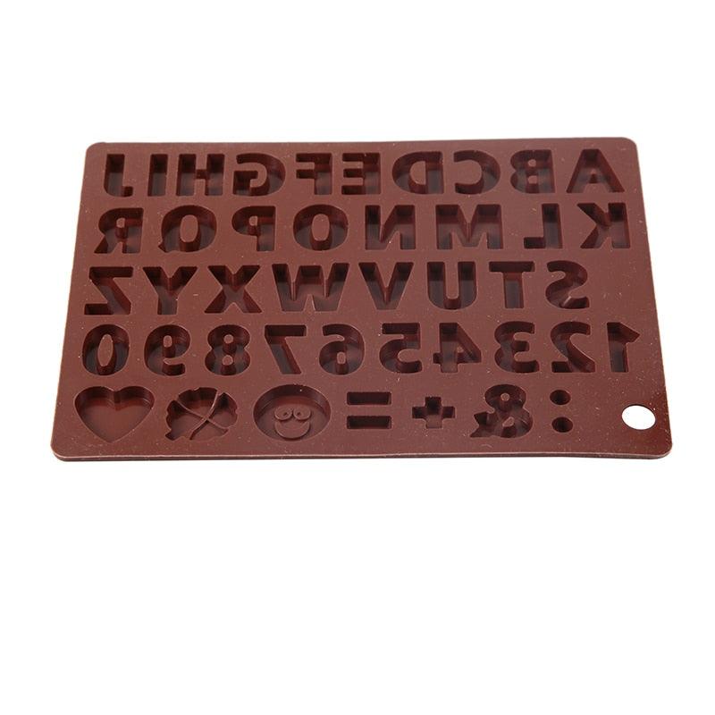 Silicone Letter and Number Chocolate Mold Set - Wine Drop Cookery LLC