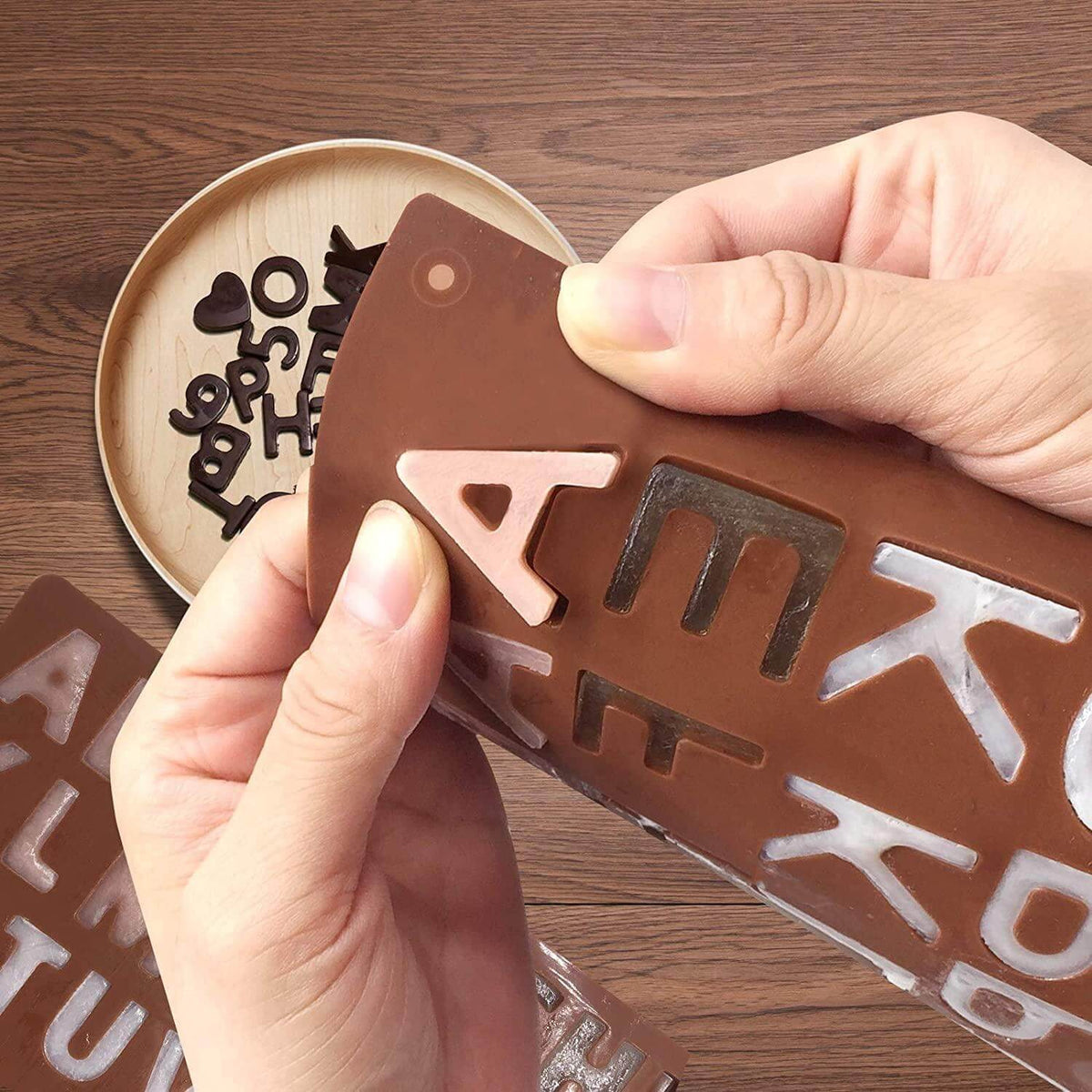 Silicone Letter and Number Chocolate Mold Set - Wine Drop Cookery LLC