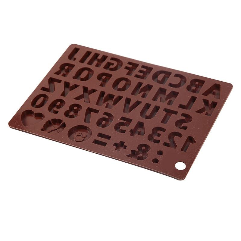 Silicone Letter and Number Chocolate Mold Set - Wine Drop Cookery LLC