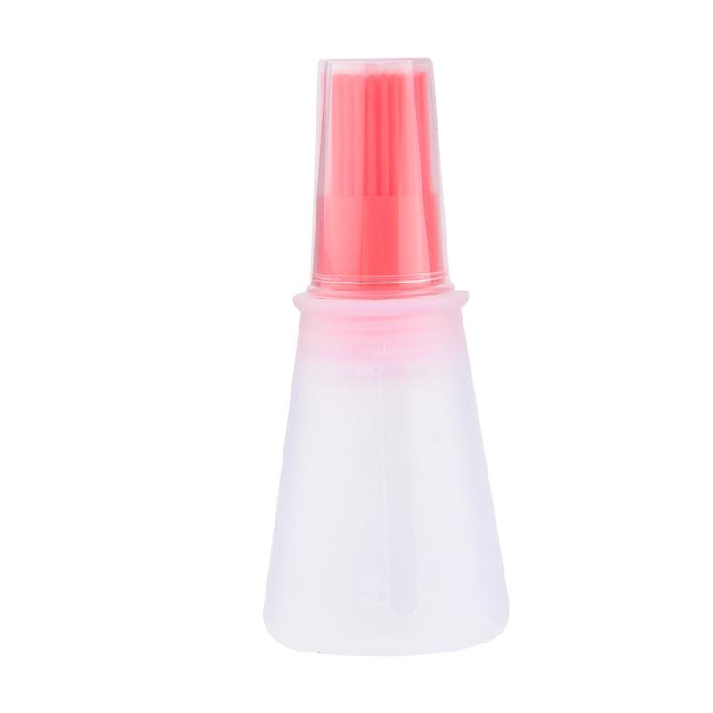 Silicone Oil Bottle with Basting Brush - Wine Drop Cookery LLC