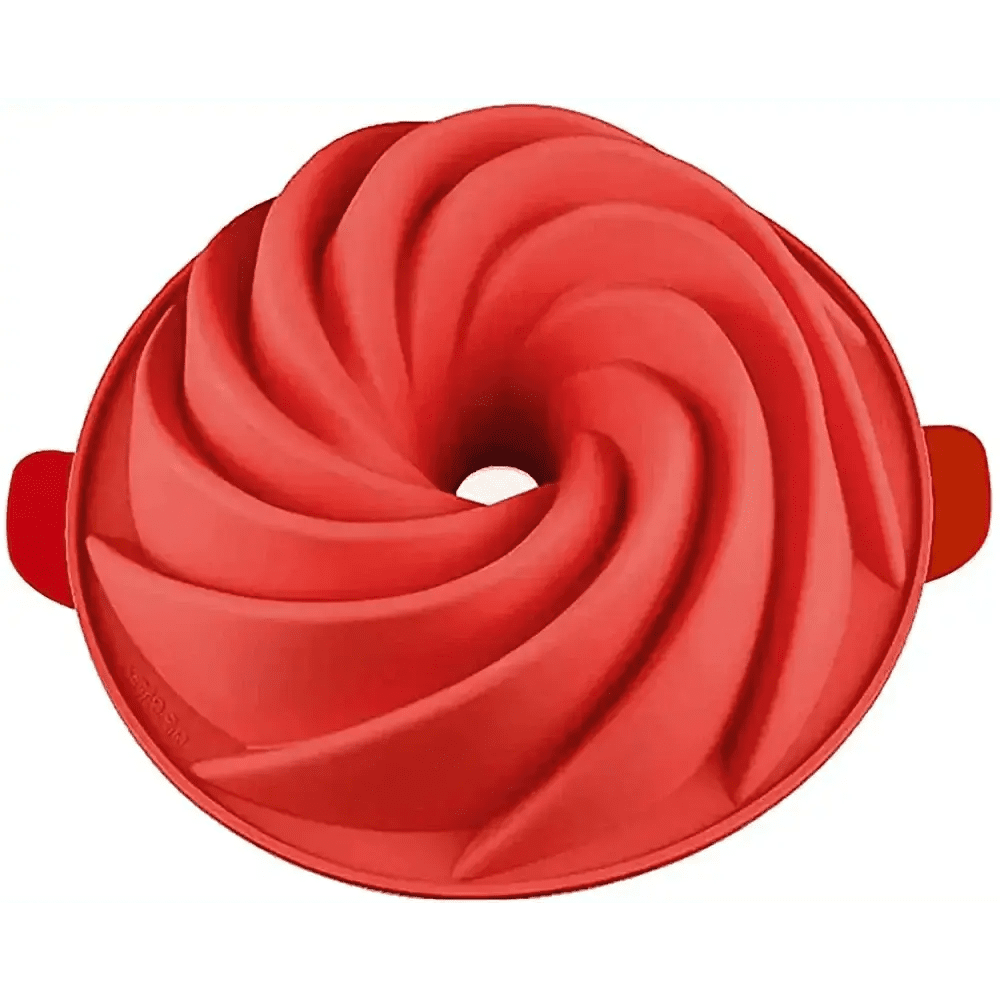 Silicone Spiral Bundt Cake Pan 10-Inch 2-Pack - Wine Drop Cookery LLC