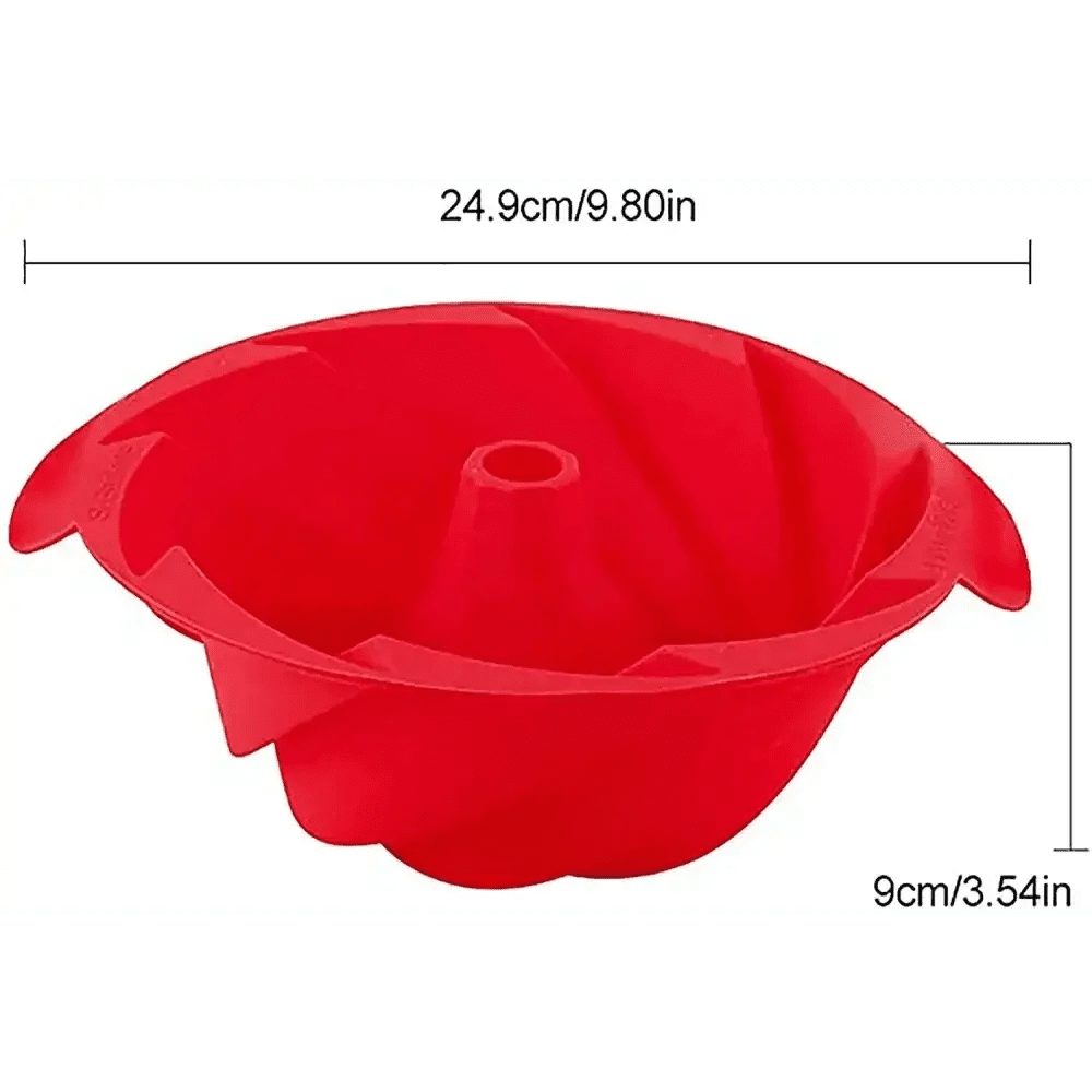 Silicone Spiral Bundt Cake Pan 10-Inch 2-Pack - Wine Drop Cookery LLC