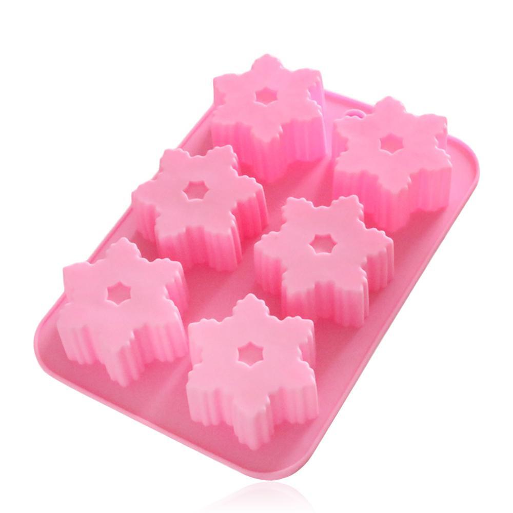 Snowflake Silicone Chocolate Mold 6 Cavity - Wine Drop Cookery LLC