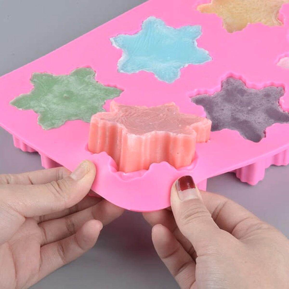 Snowflake Silicone Chocolate Mold 6 Cavity - Wine Drop Cookery LLC