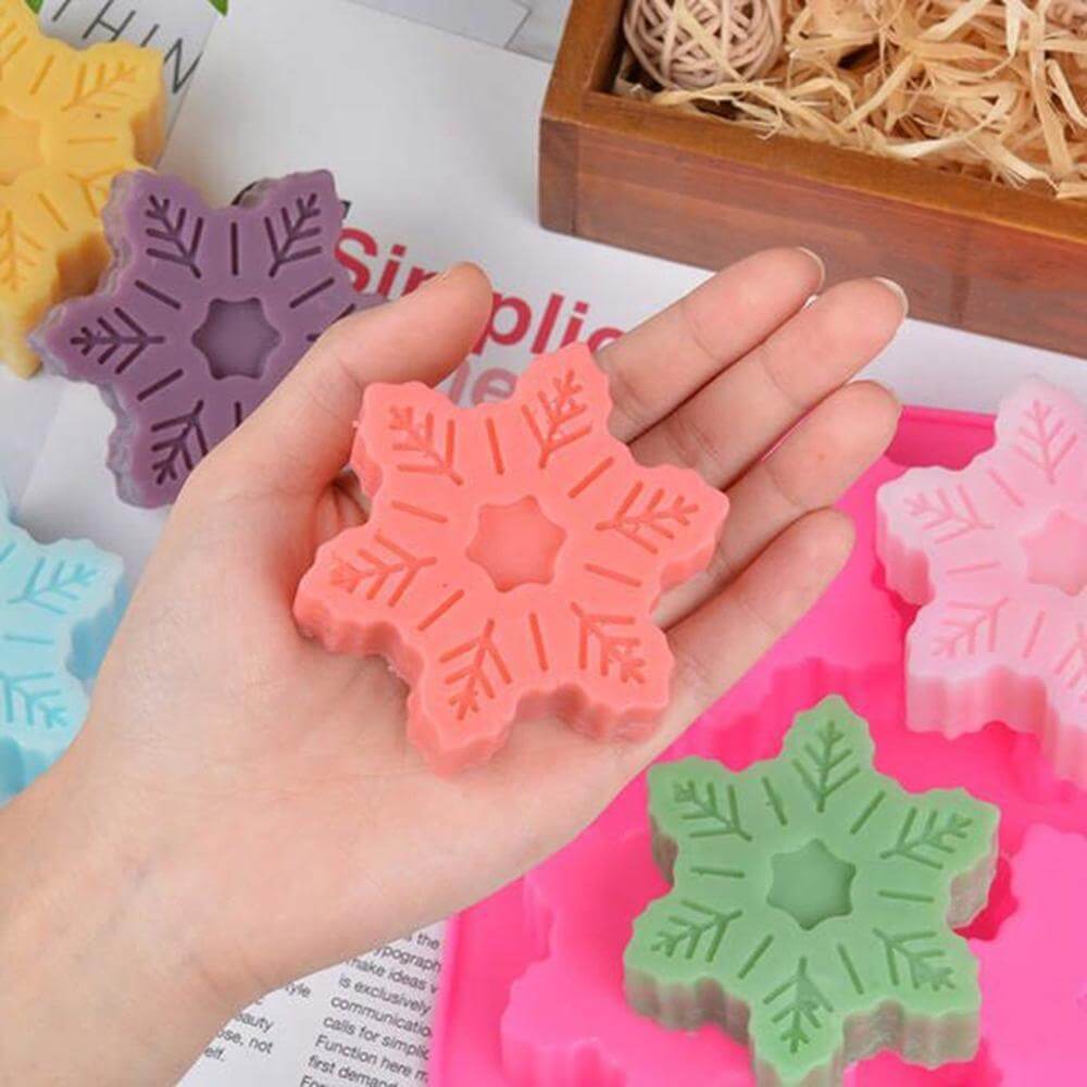 Snowflake Silicone Chocolate Mold 6 Cavity - Wine Drop Cookery LLC