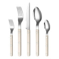 Stainless Steel Cutlery Set of 20, Cream Handles - Wine Drop Cookery LLC