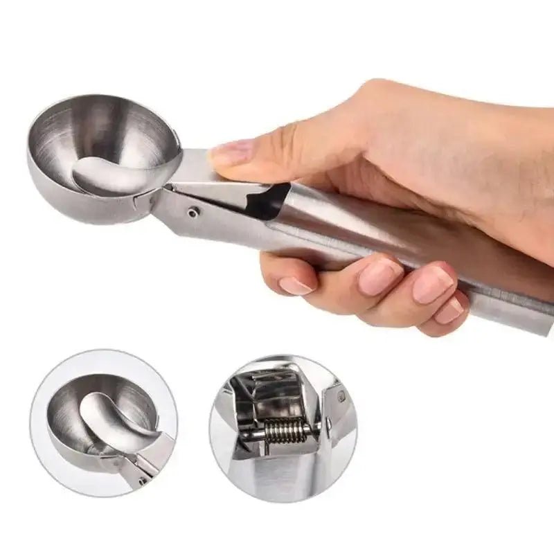 Stainless Steel Ice Cream Scoop - Wine Drop Cookery LLC