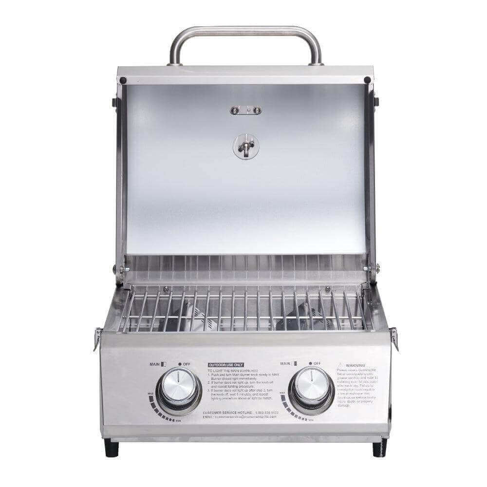 Stainless Tabletop Propane Gas Grill - Wine Drop Cookery LLC