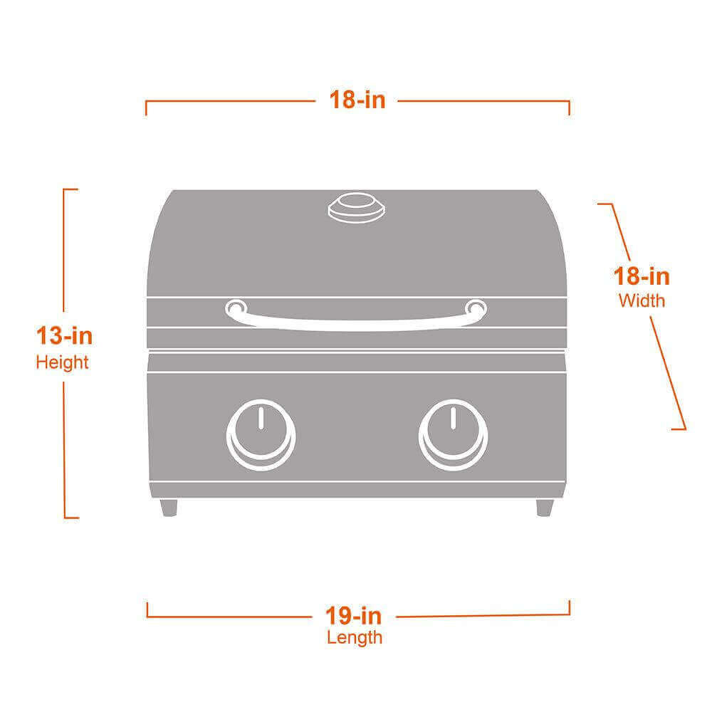 Stainless Tabletop Propane Gas Grill - Wine Drop Cookery LLC
