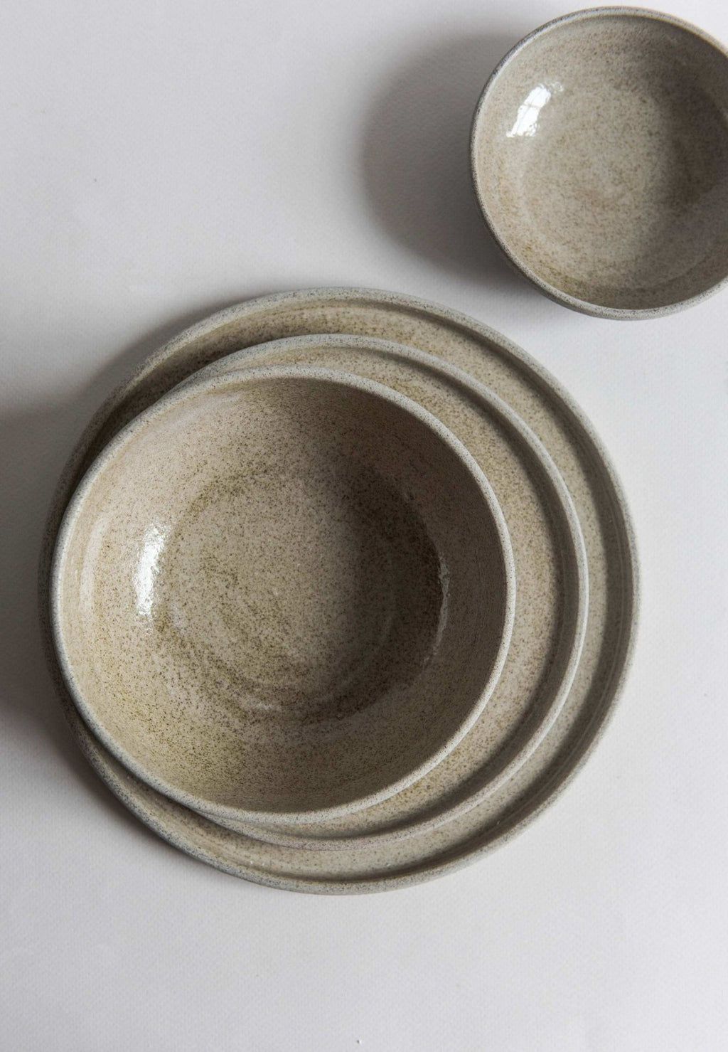 Stoneware Dinner Plates "Concrete" - Wine Drop Cookery LLC