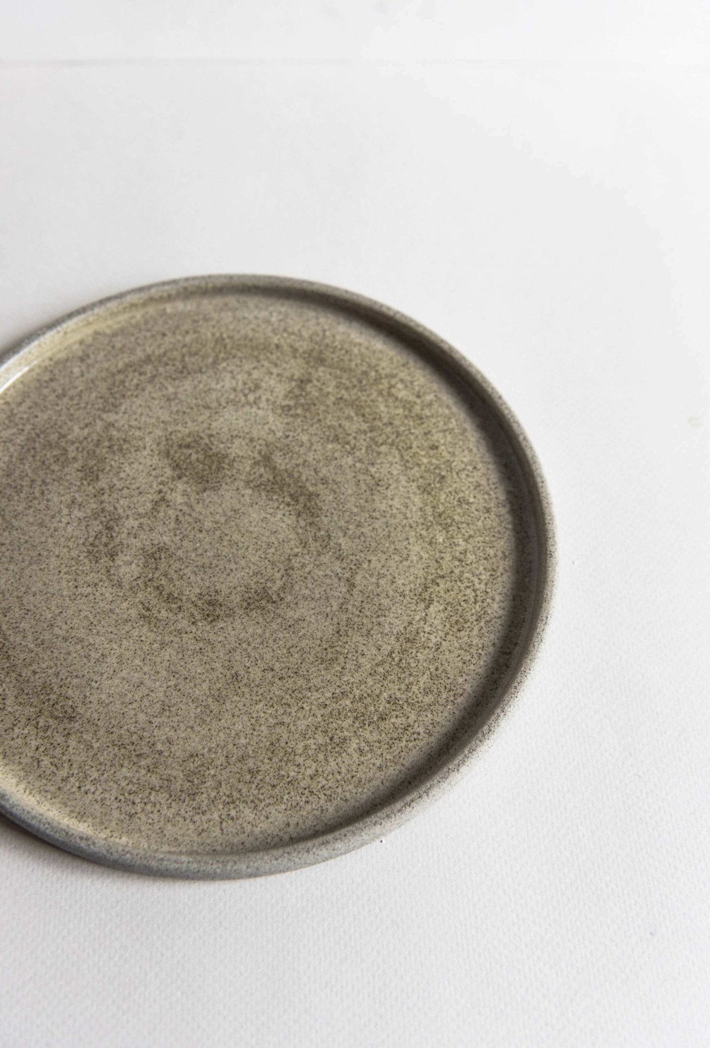 Stoneware Dinner Plates "Concrete" - Wine Drop Cookery LLC