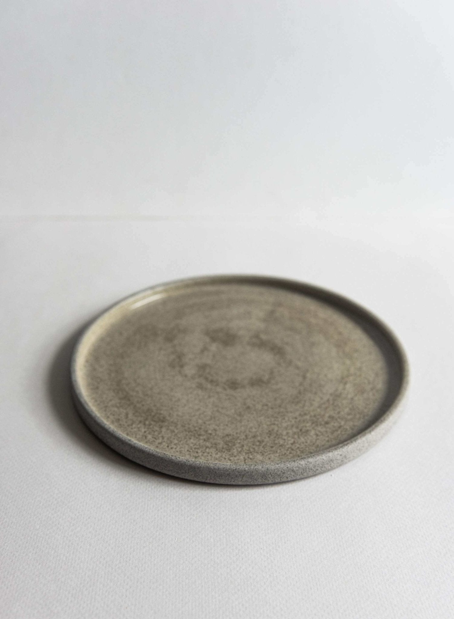 Stoneware Dinner Plates "Concrete" - Wine Drop Cookery LLC