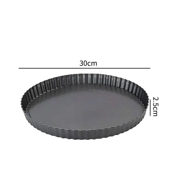 Tart and Quiche Pan with Loose Bottom, 20 to 30cm - Wine Drop Cookery LLC