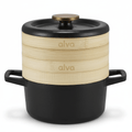 Enameled Cast Iron Dutch Oven with Steamer, 2.5-Qt