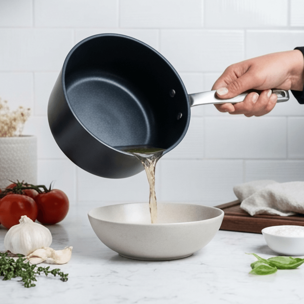 Ceramic Nonstick Saucepan with Lid, 2-Qt