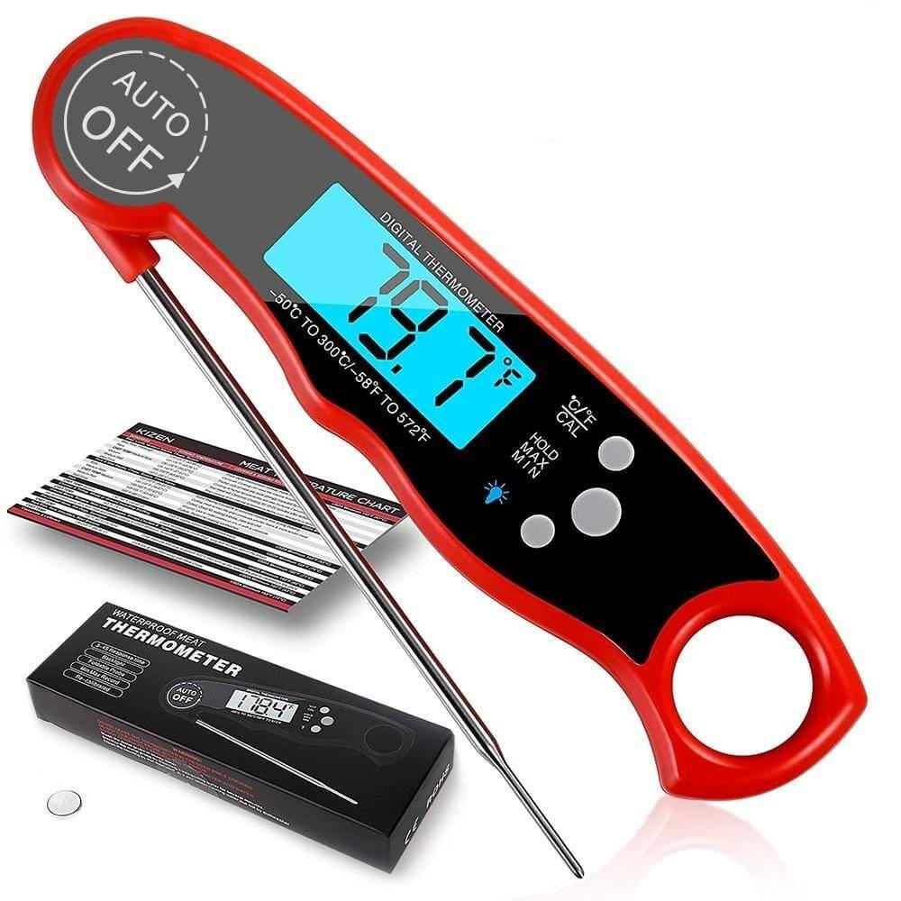 Waterproof Digital Kitchen Thermometer with LCD - Wine Drop Cookery LLC