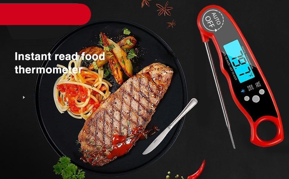 Waterproof Digital Kitchen Thermometer with LCD - Wine Drop Cookery LLC