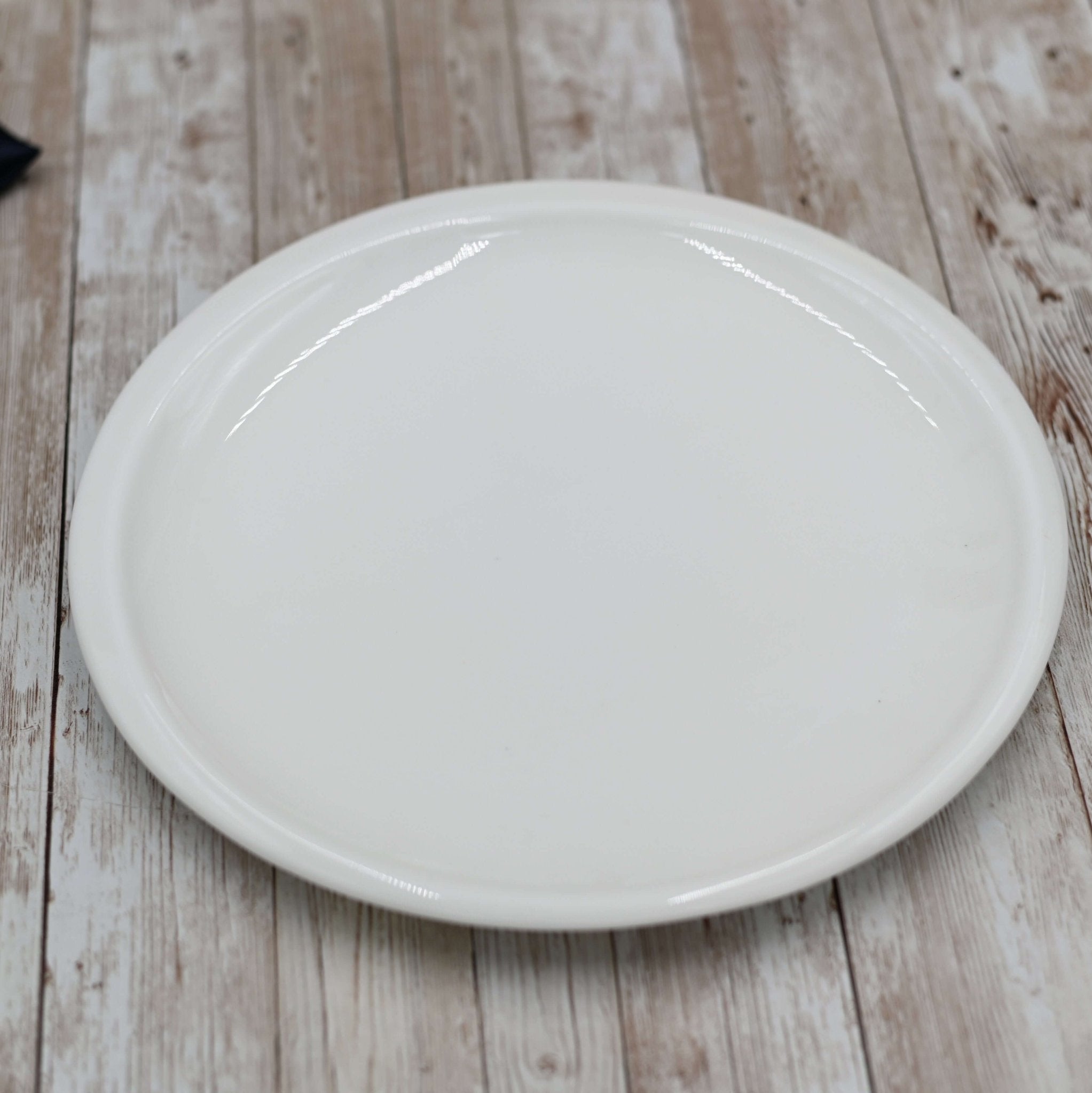 White Dinner Plate 9.5 inch - 24 Cm - Wine Drop Cookery LLC
