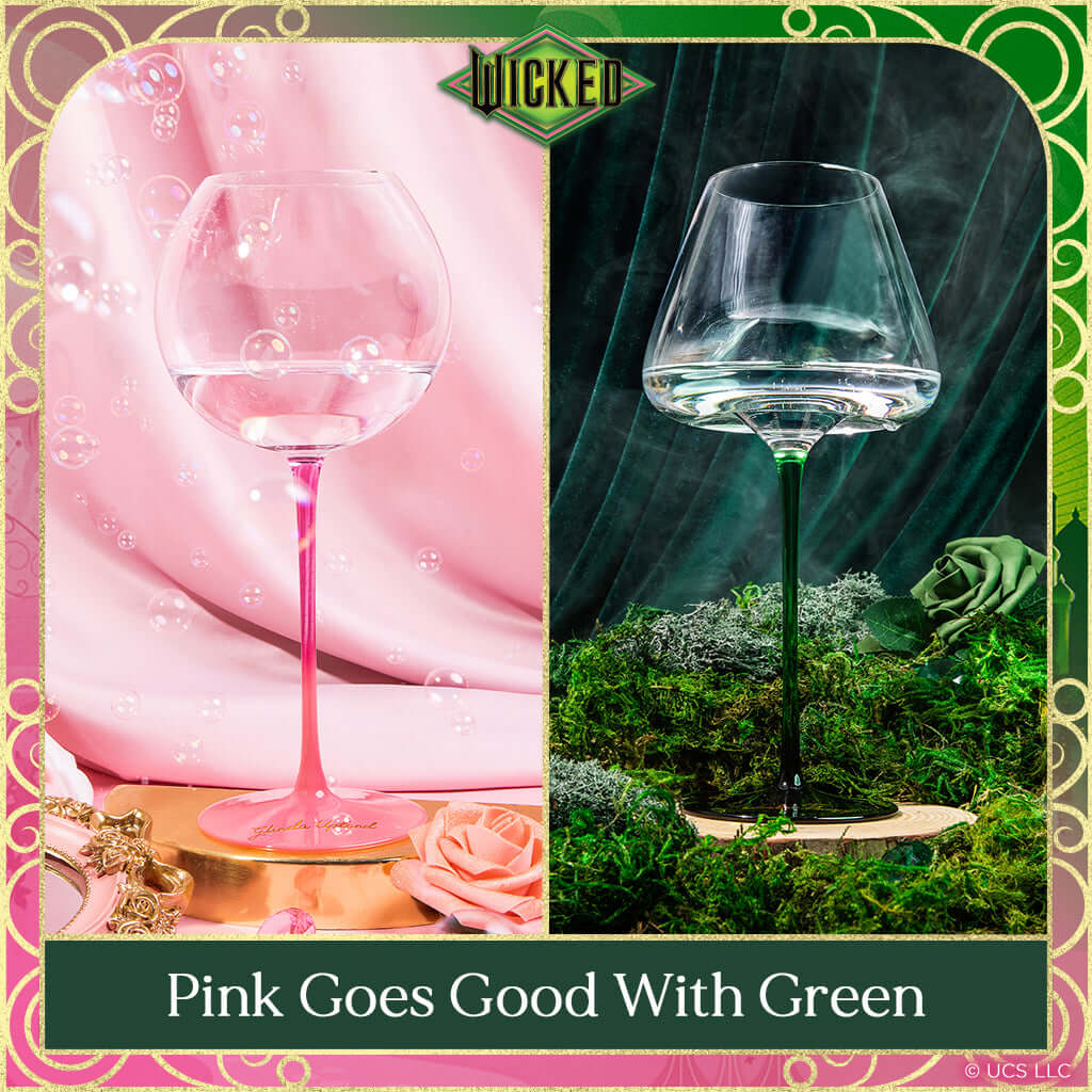Wicked Stemmed Wine Glasses, Set of 2 - Wine Drop Cookery LLC
