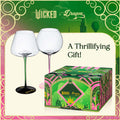 Wicked Stemmed Wine Glasses, Set of 2 - Wine Drop Cookery LLC